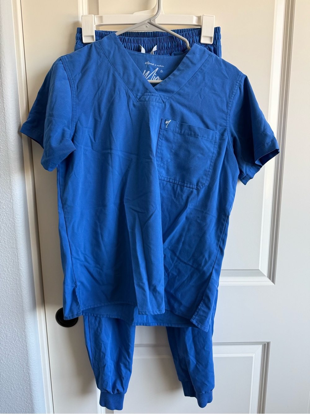 Mim Blue V-Neck Scrub Set